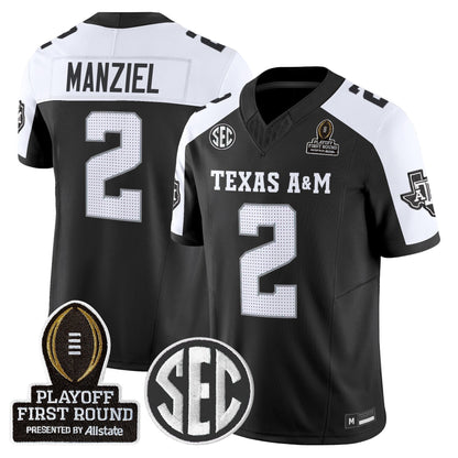 Men's Texas A&M Aggies 2025 Playoff First Round Vapor Limited Jersey - All Stitched