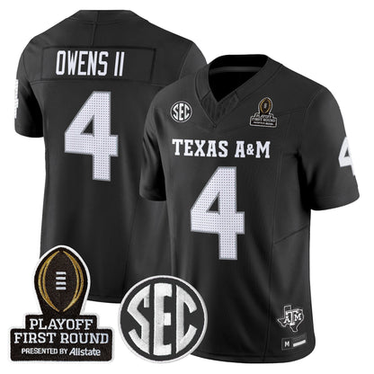 Men's Texas A&M Aggies 2025 Playoff First Round Vapor Limited Jersey - All Stitched