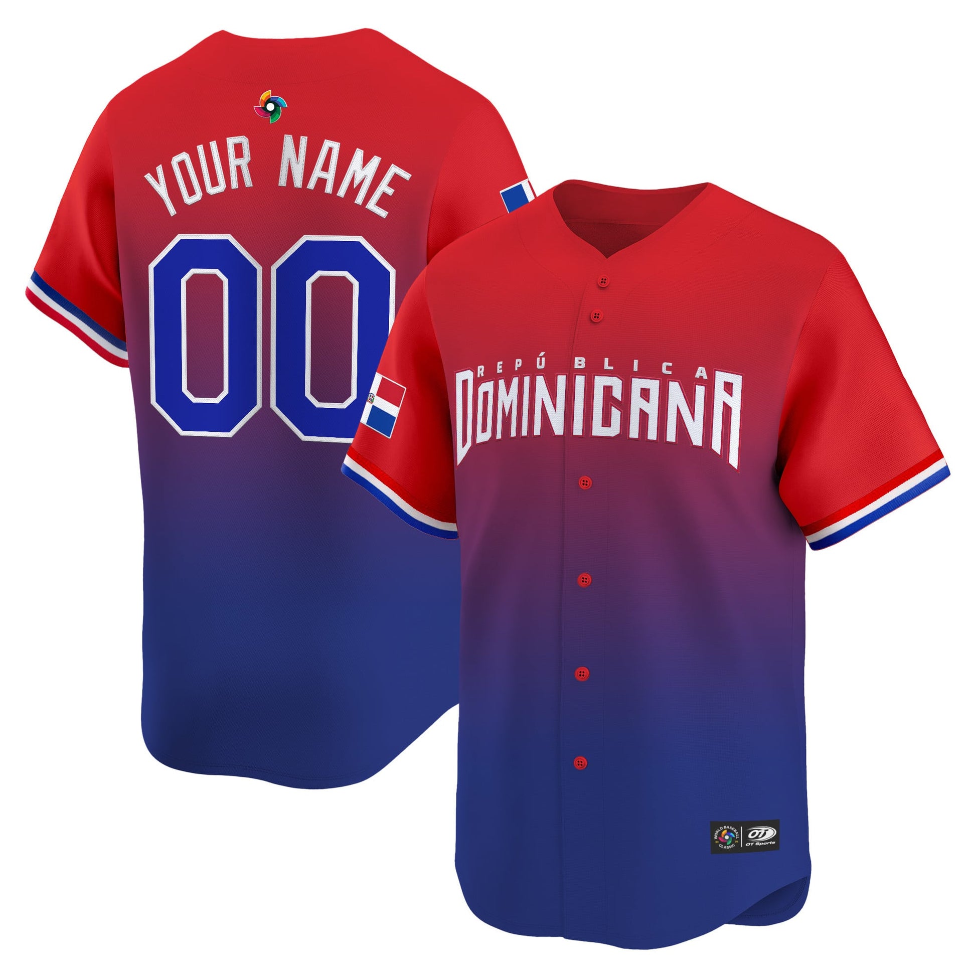 Team Dominican Republic World Baseball Classic Vapor Premier Custom Jersey - 2026 Roster - All Stitched