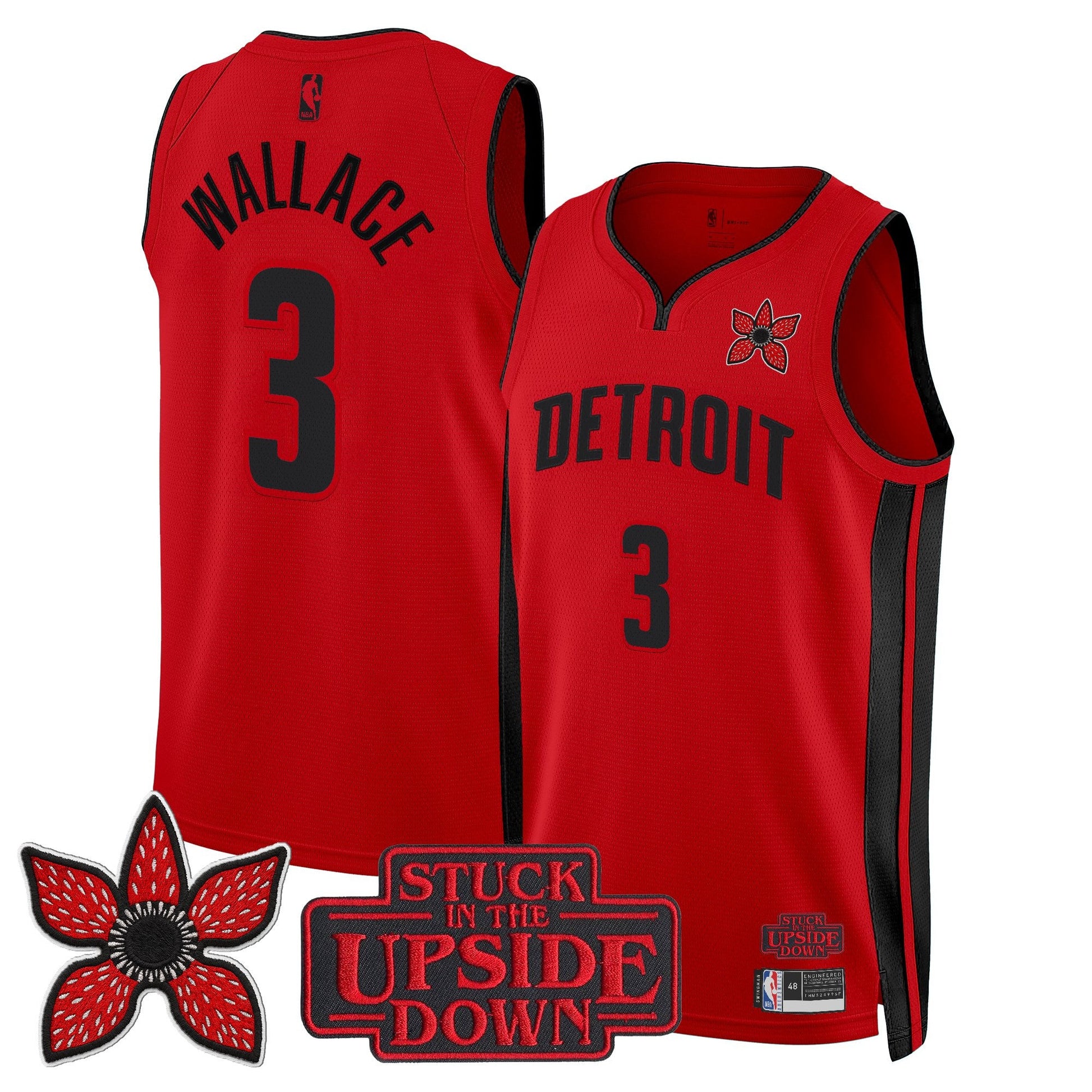 Men's Detroit Pistons 'Stranger Things Edition' Swingman Jersey - All Stitched