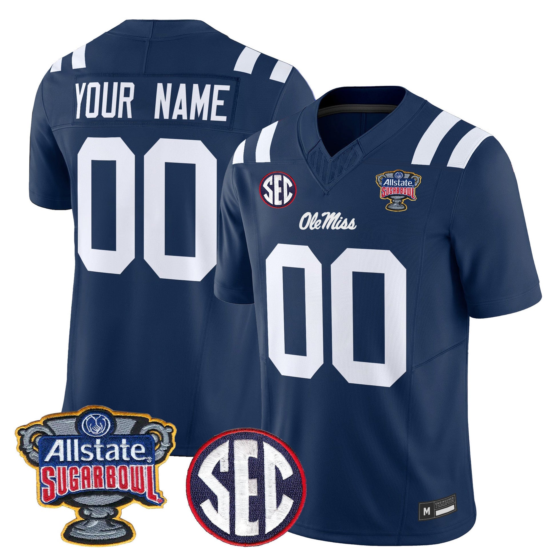 Ole Miss Rebels 2026 Sugar Bowl Vapor Limited Custom Jersey - All Stitched
