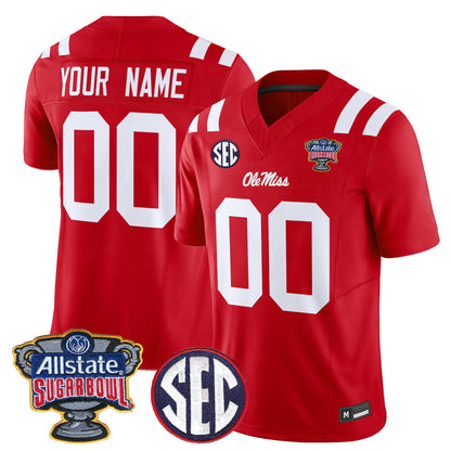 Ole Miss Rebels 2026 Sugar Bowl Vapor Limited Custom Jersey - All Stitched