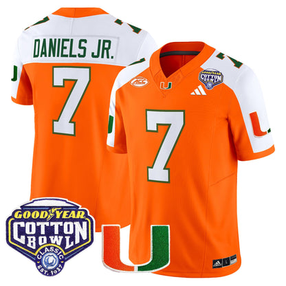 Men's Miami Hurricanes 2025 Vapor Limited Jersey - 2025 Cotton Bowl Patch - All Stitched
