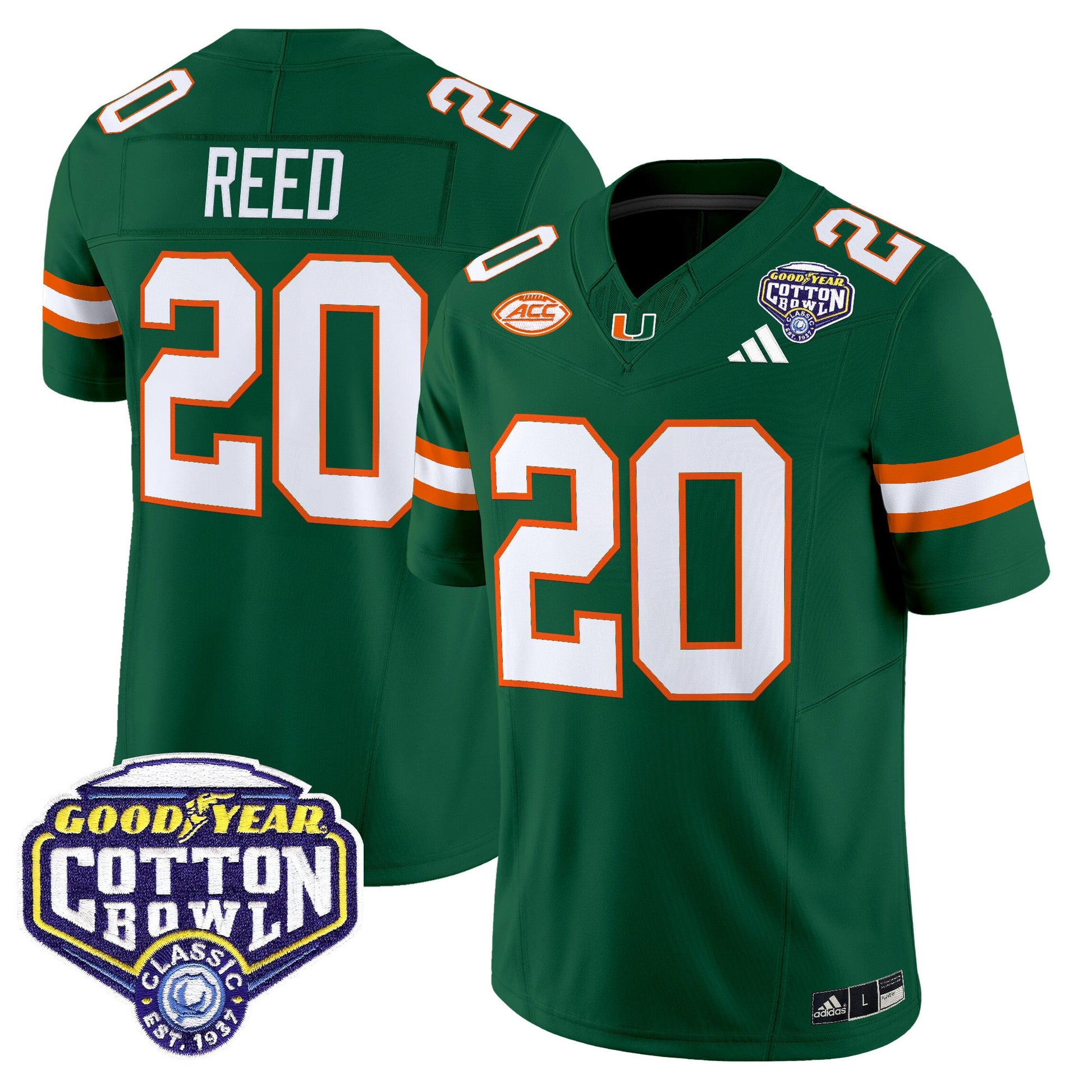Men's Miami Hurricanes 2025 Vapor Limited Jersey - 2025 Cotton Bowl Patch - All Stitched