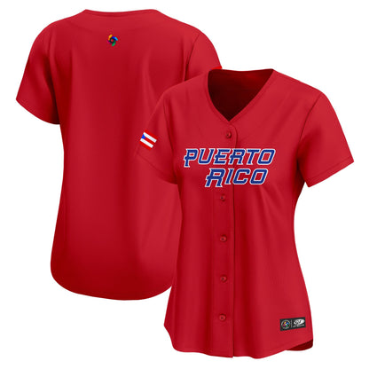 Women's Team Puerto Rico World Baseball Classic Vapor Premier Jersey - 2026 Roster - All Stitched