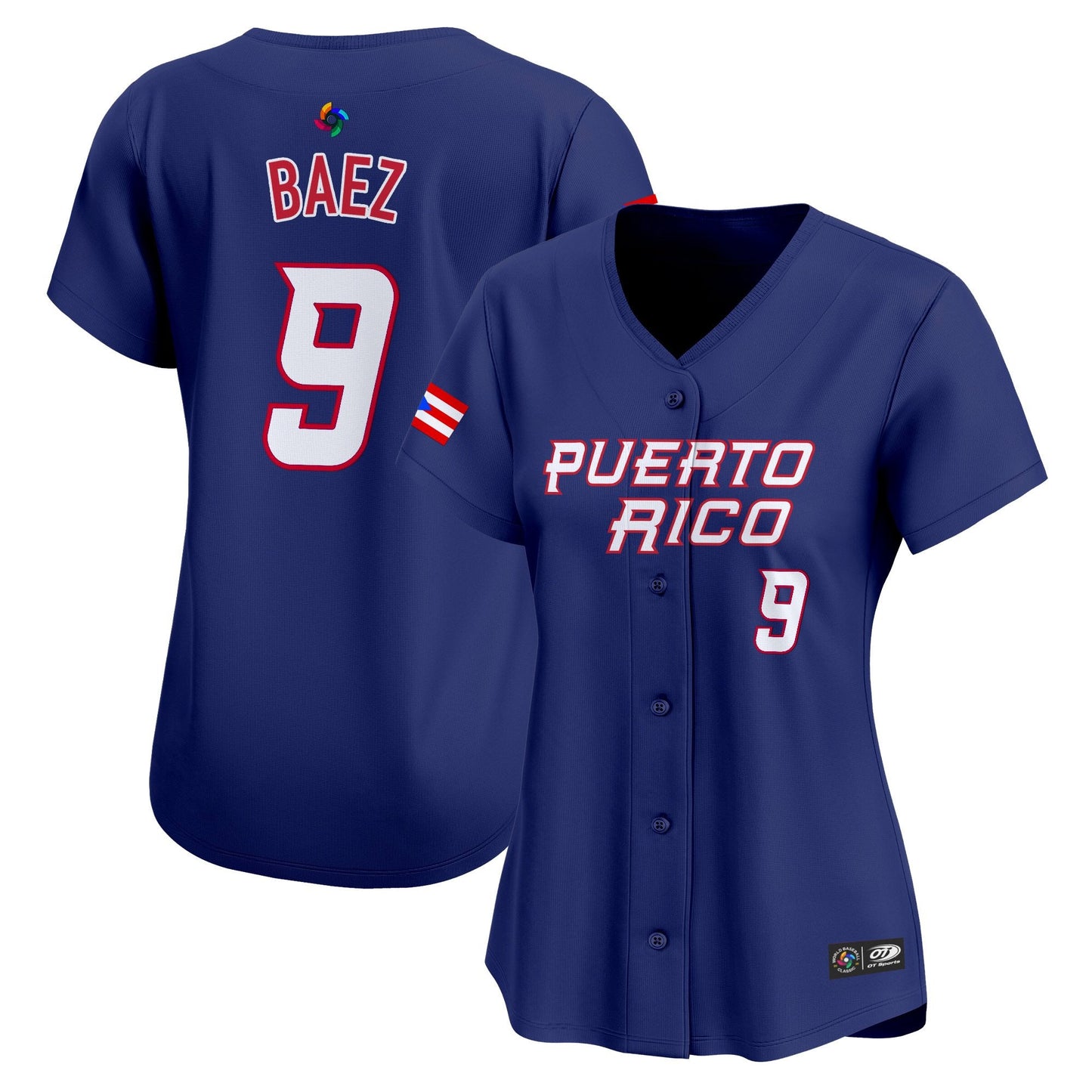 Women's Team Puerto Rico World Baseball Classic Vapor Premier Jersey - 2026 Roster - All Stitched