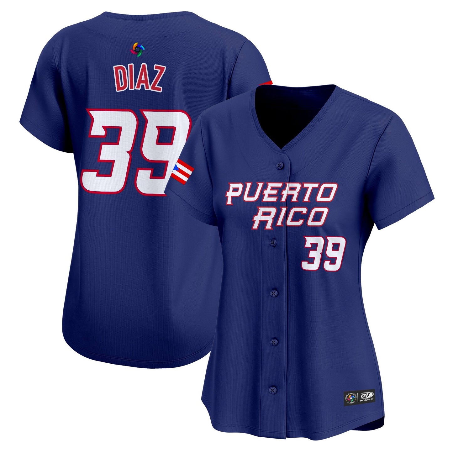 Women's Team Puerto Rico World Baseball Classic Vapor Premier Jersey - 2026 Roster - All Stitched
