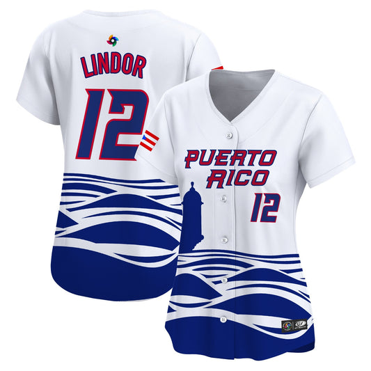 Women's Team Puerto Rico World Baseball Classic Vapor Premier Jersey - 2026 Roster - All Stitched