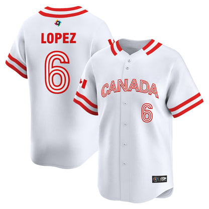 Men's Team Canada World Baseball Classic Vapor Premier Jersey - 2026 Roster (Projected Number) - All Stitched