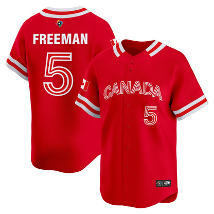Men's Team Canada World Baseball Classic Vapor Premier Jersey - 2026 Roster (Projected Number) - All Stitched