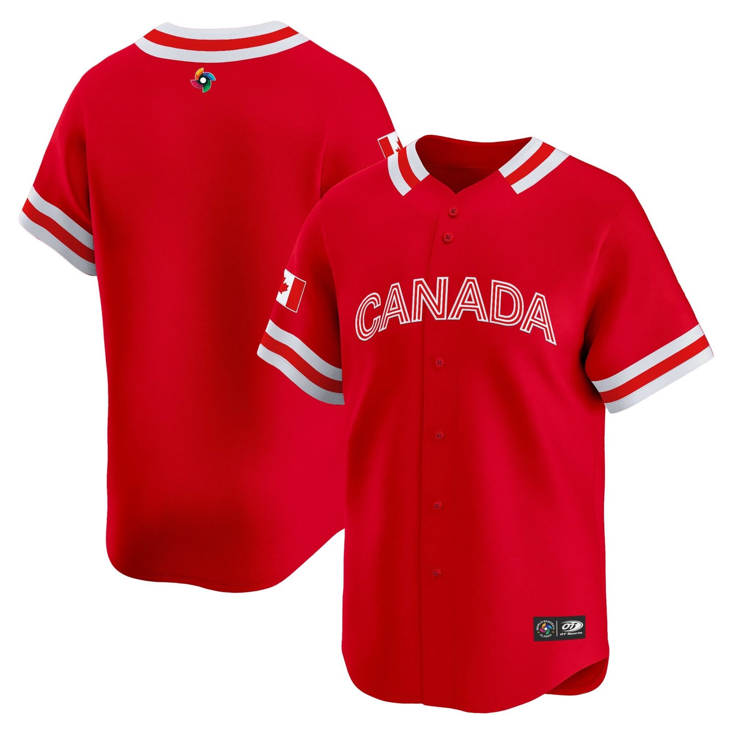 Men's Team Canada World Baseball Classic Vapor Premier Jersey - 2026 Roster (Projected Number) - All Stitched