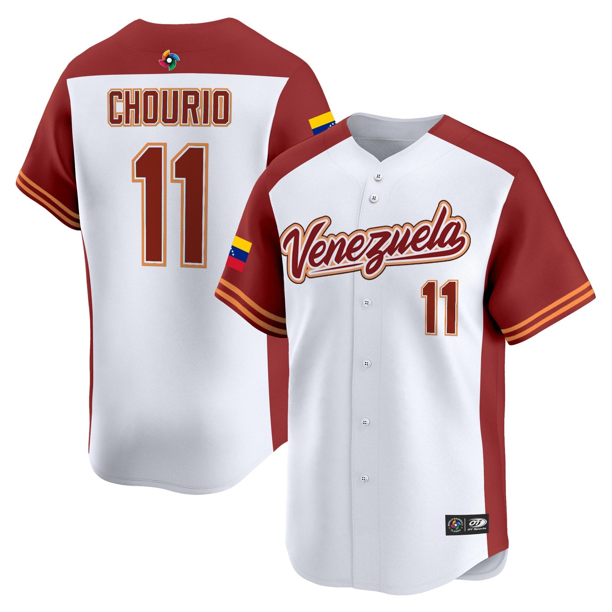 Men's Team Venezuela World Baseball Classic Vapor Premier Jersey - 2026 Roster - All Stitched