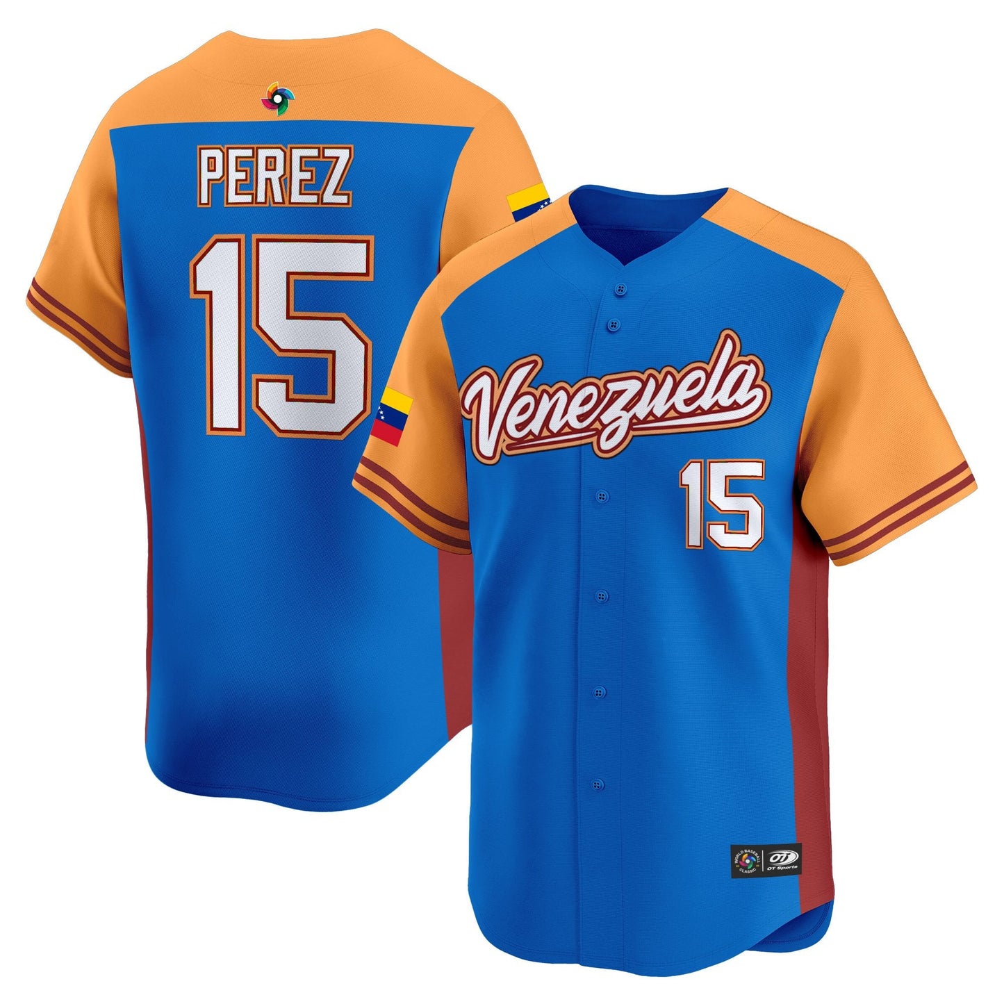 Men's Team Venezuela World Baseball Classic Vapor Premier Jersey - 2026 Roster - All Stitched