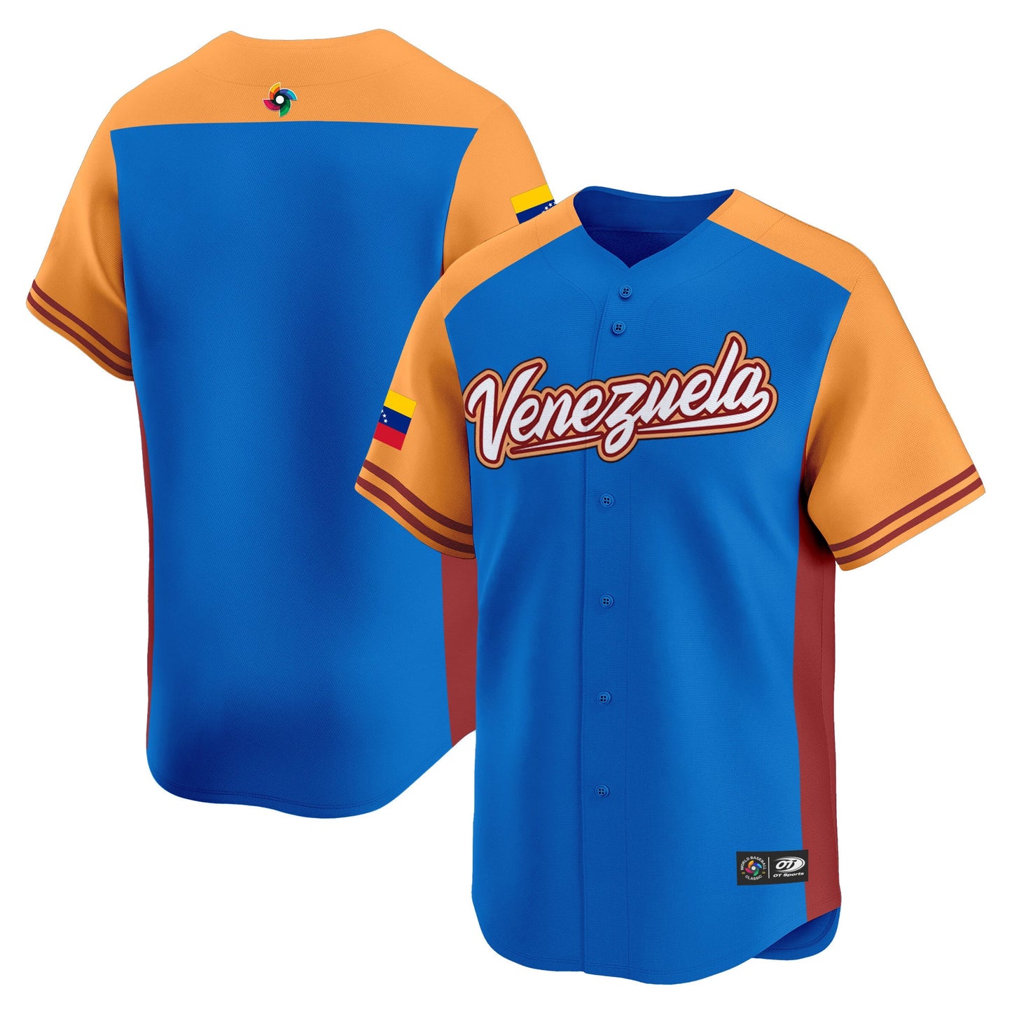 Men's Team Venezuela World Baseball Classic Vapor Premier Jersey - 2026 Roster - All Stitched