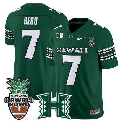 Men's Hawai'i Rainbow Warriors 2025 Hawai'i Bowl Vapor Limited Jersey - All Stitched