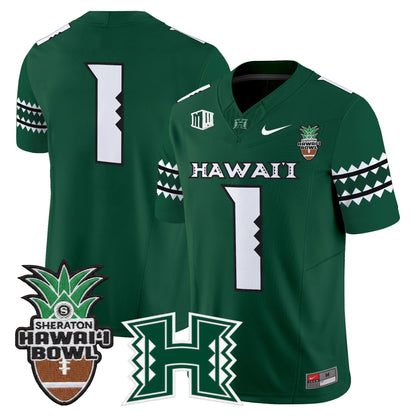 Men's Hawai'i Rainbow Warriors 2025 Hawai'i Bowl Vapor Limited Jersey - All Stitched