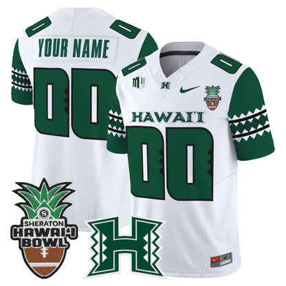 Hawai'i Rainbow Warriors 2025 Hawai'i Bowl Vapor Limited Custom Jersey - All Stitched