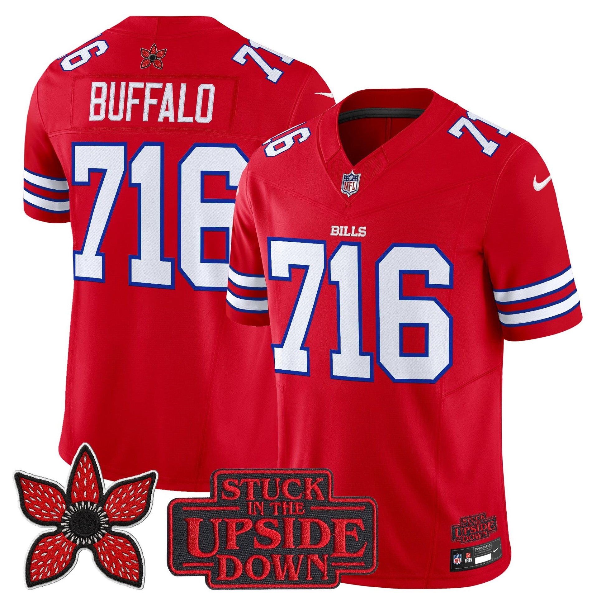 Men's Buffalo Bills 'Stranger Things Edition' Vapor Limited Jersey V2 - All Stitched