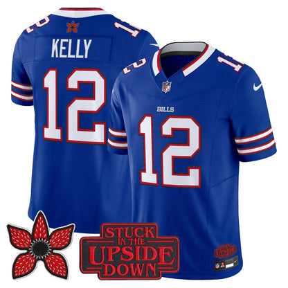 Men's Buffalo Bills 'Stranger Things Edition' Vapor Limited Jersey V2 - All Stitched