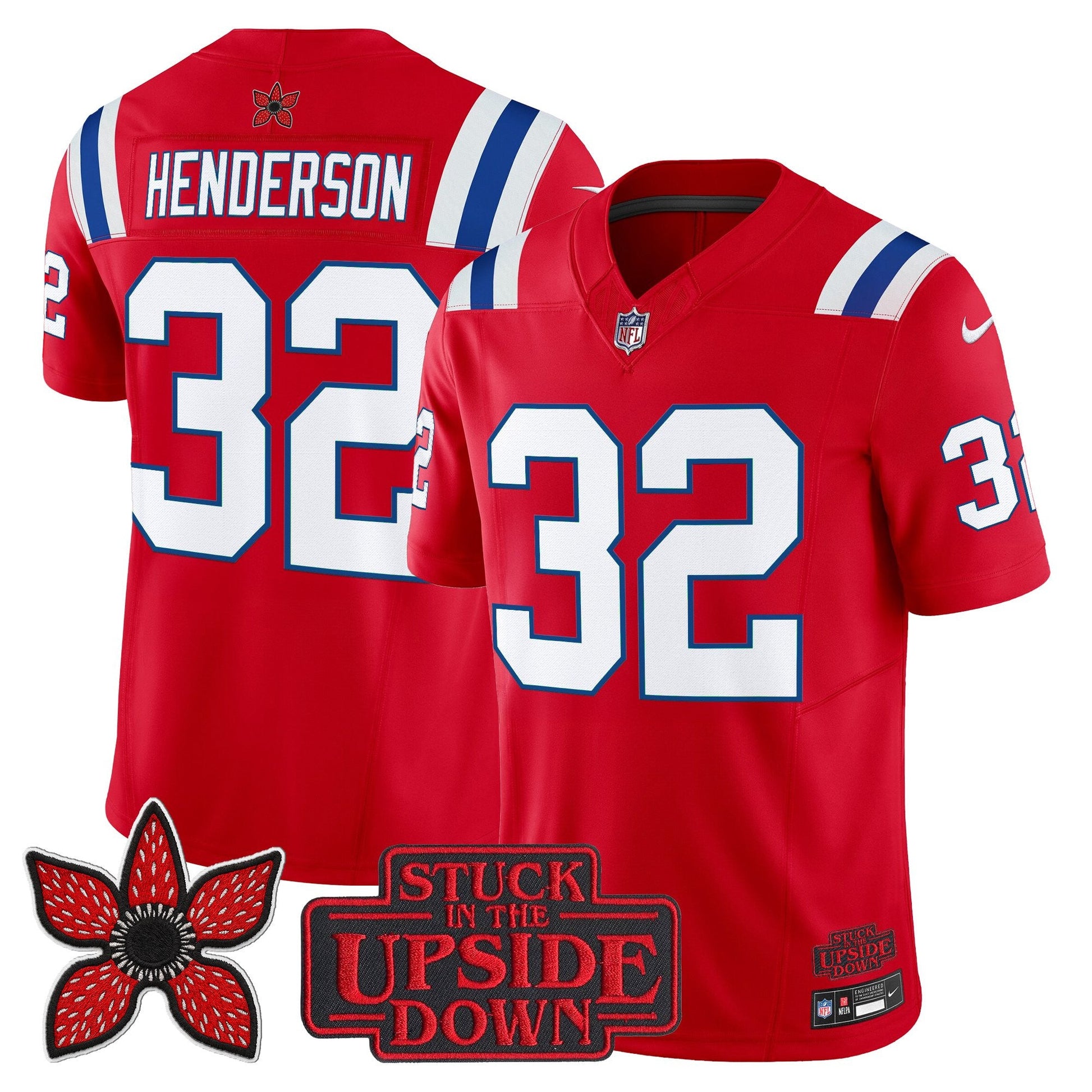 Men's New England Patriots 'Stranger Things Edition' Vapor Limited Jersey V2 - All Stitched