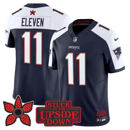 Men's New England Patriots 'Stranger Things Edition' Vapor Limited Jersey V2 - All Stitched