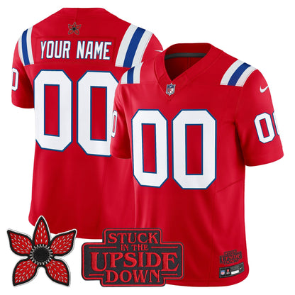 New England Patriots 'Stranger Things Edition' Vapor Limited Custom Jersey V2 - All Stitched