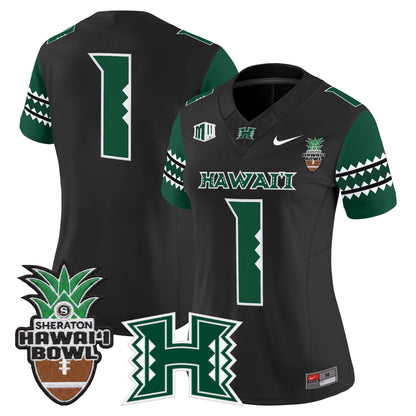 Women's Hawai'i Rainbow Warriors 2025 Hawai'i Bowl Vapor Limited Jersey - All Stitched