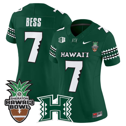 Women's Hawai'i Rainbow Warriors 2025 Hawai'i Bowl Vapor Limited Jersey - All Stitched