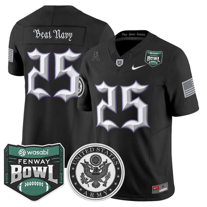Men's Army Black Knights Honoring 250 Years Of Service And Sacrifice Vapor Limited Jersey - 2025 Fenway Bowl Patch - All Stitched