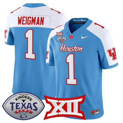 Men's Houston Cougars 2025 Texas Bowl Vapor Limited Jersey - All Stitched