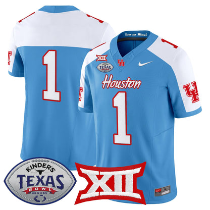 Men's Houston Cougars 2025 Texas Bowl Vapor Limited Jersey - All Stitched