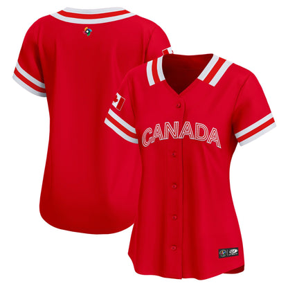 Women's Team Canada World Baseball Classic Vapor Premier Jersey - 2026 Roster (Projected Number) - All Stitched