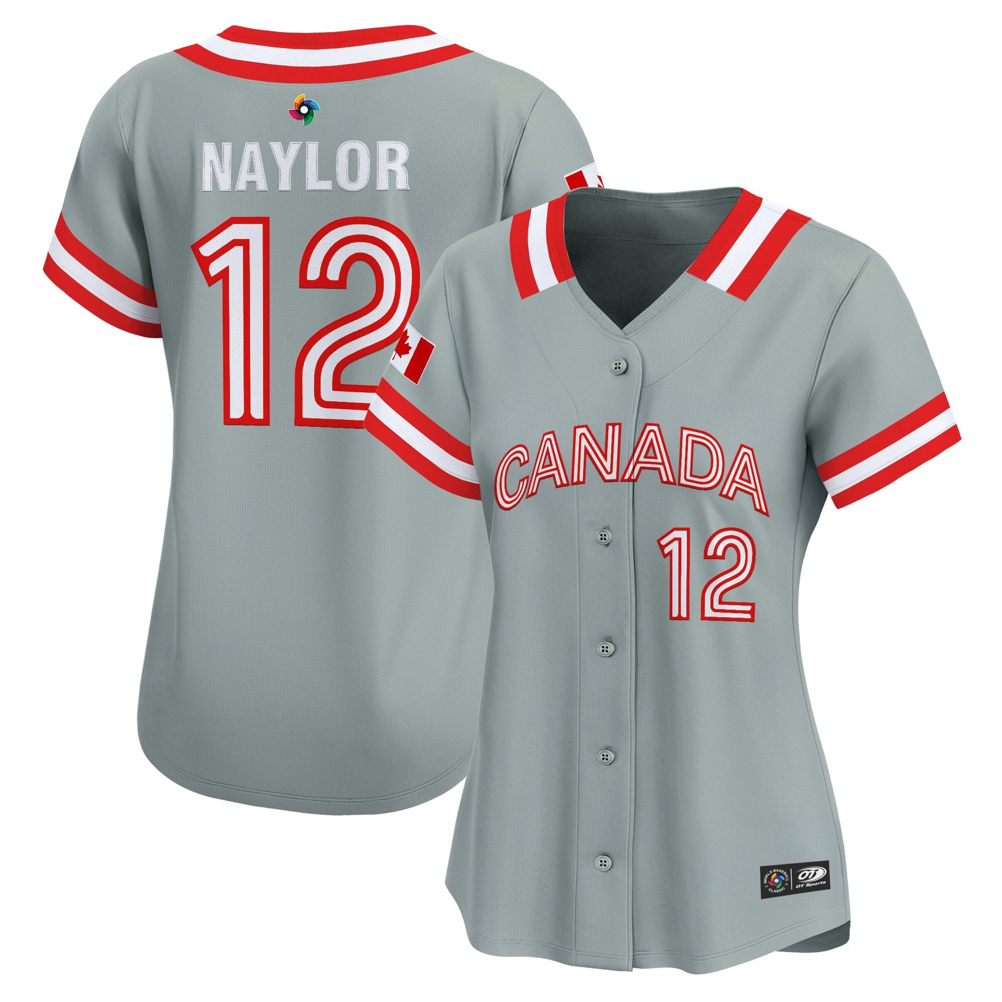 Women's Team Canada World Baseball Classic Vapor Premier Jersey - 2026 Roster (Projected Number) - All Stitched