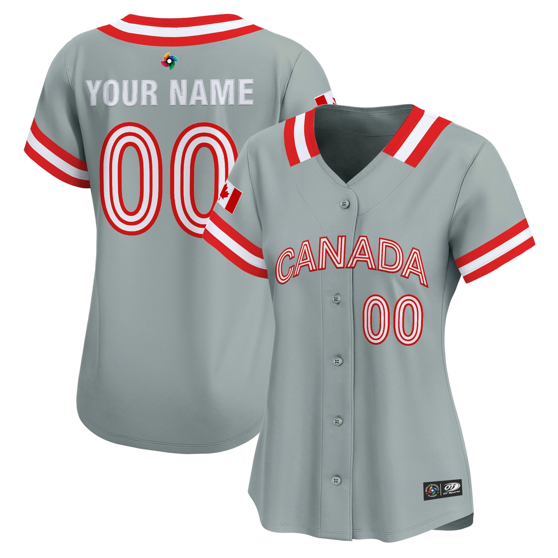 Team Canada World Baseball Classic Vapor Premier Custom Jersey - 2026 Roster (Projected Number) - All Stitched