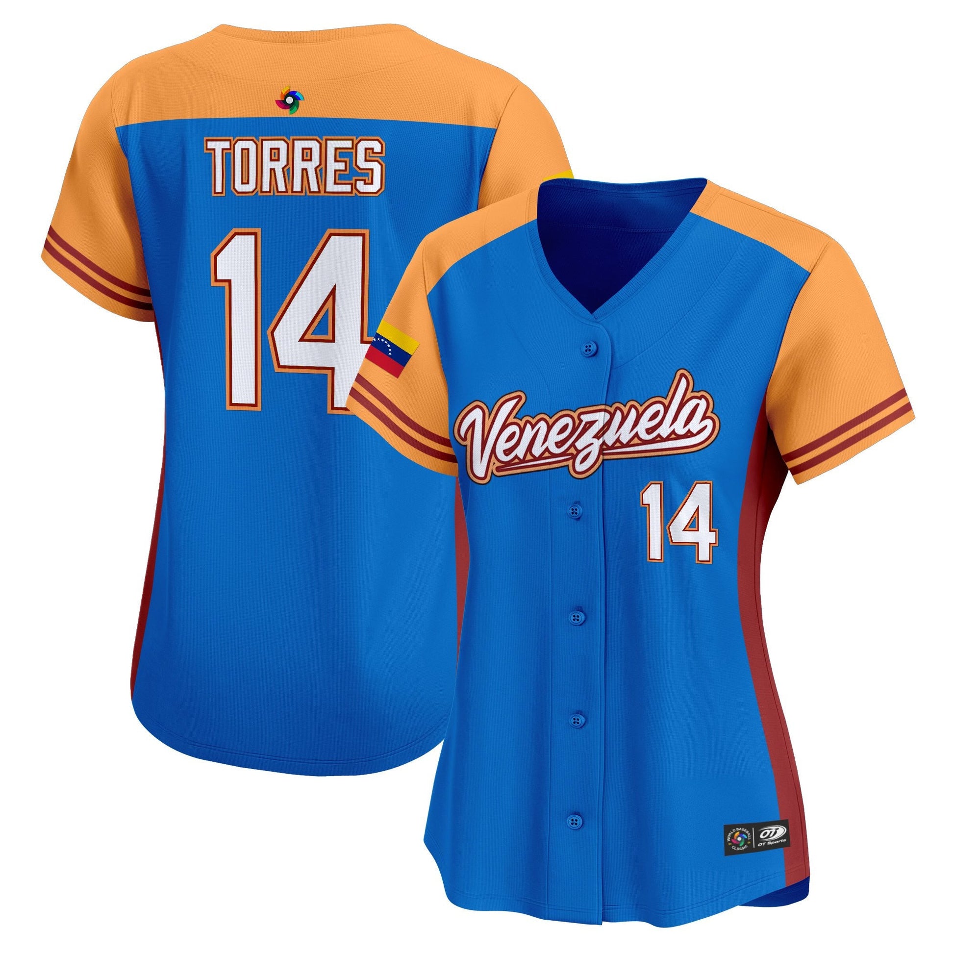 Women's Team Venezuela World Baseball Classic Vapor Premier Jersey - 2026 Roster - All Stitched