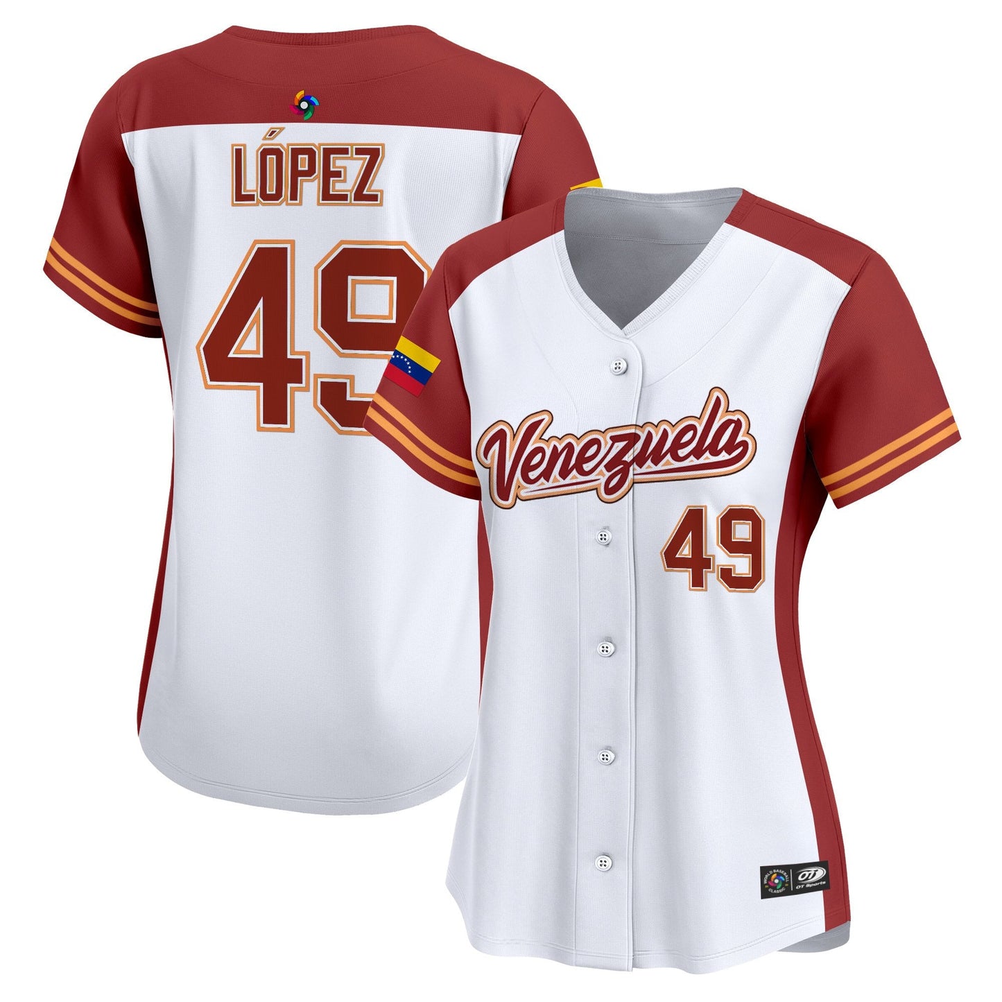 Women's Team Venezuela World Baseball Classic Vapor Premier Jersey - 2026 Roster - All Stitched