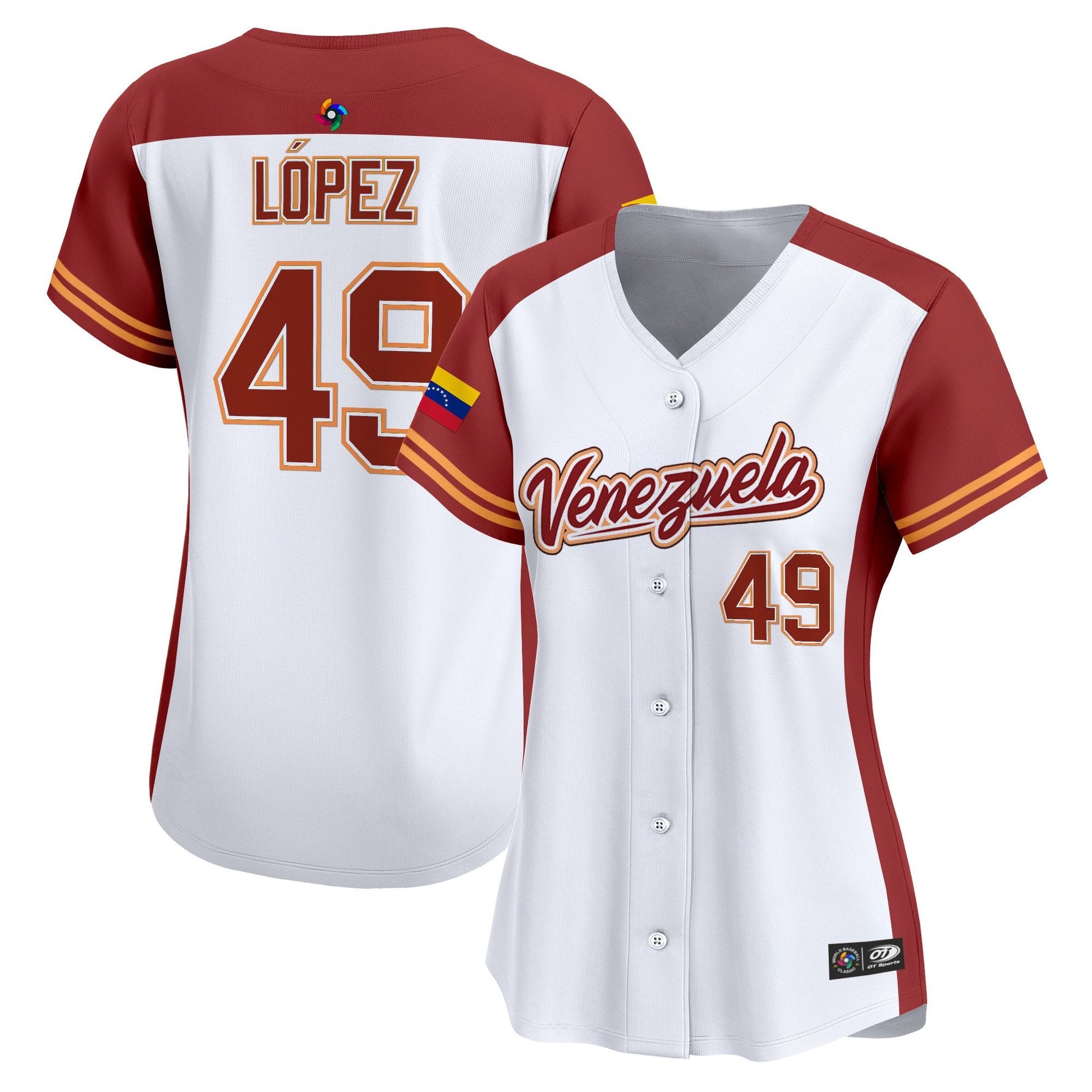 Women's Team Venezuela World Baseball Classic Vapor Premier Jersey - 2026 Roster - All Stitched