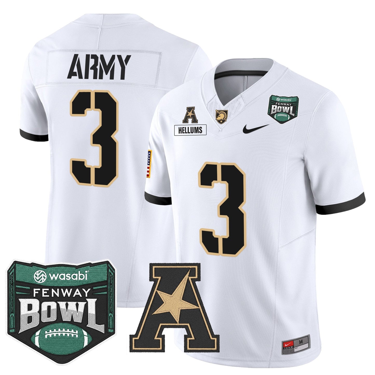 Men's Army Black Knights 2025 Fenway Bowl Vapor Limited Jersey - All Stitched