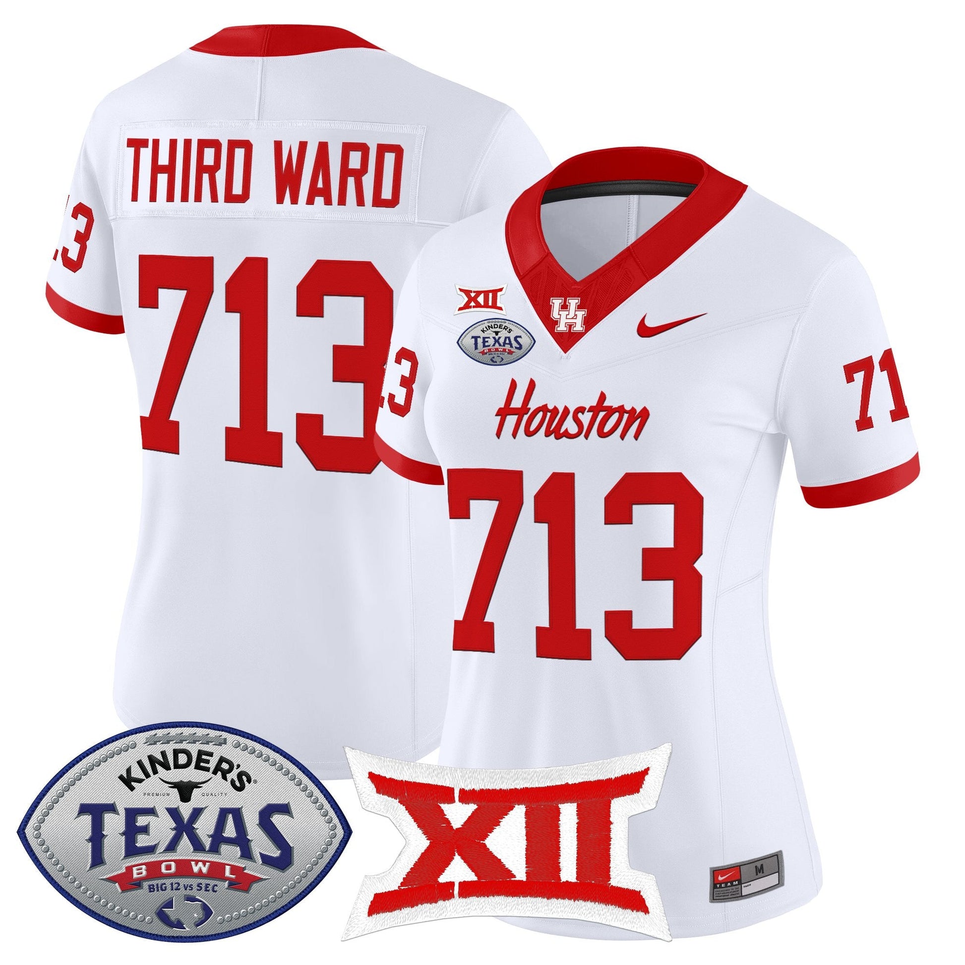 Women's Houston Cougars 2025 Texas Bowl Vapor Limited Jersey - All Stitched