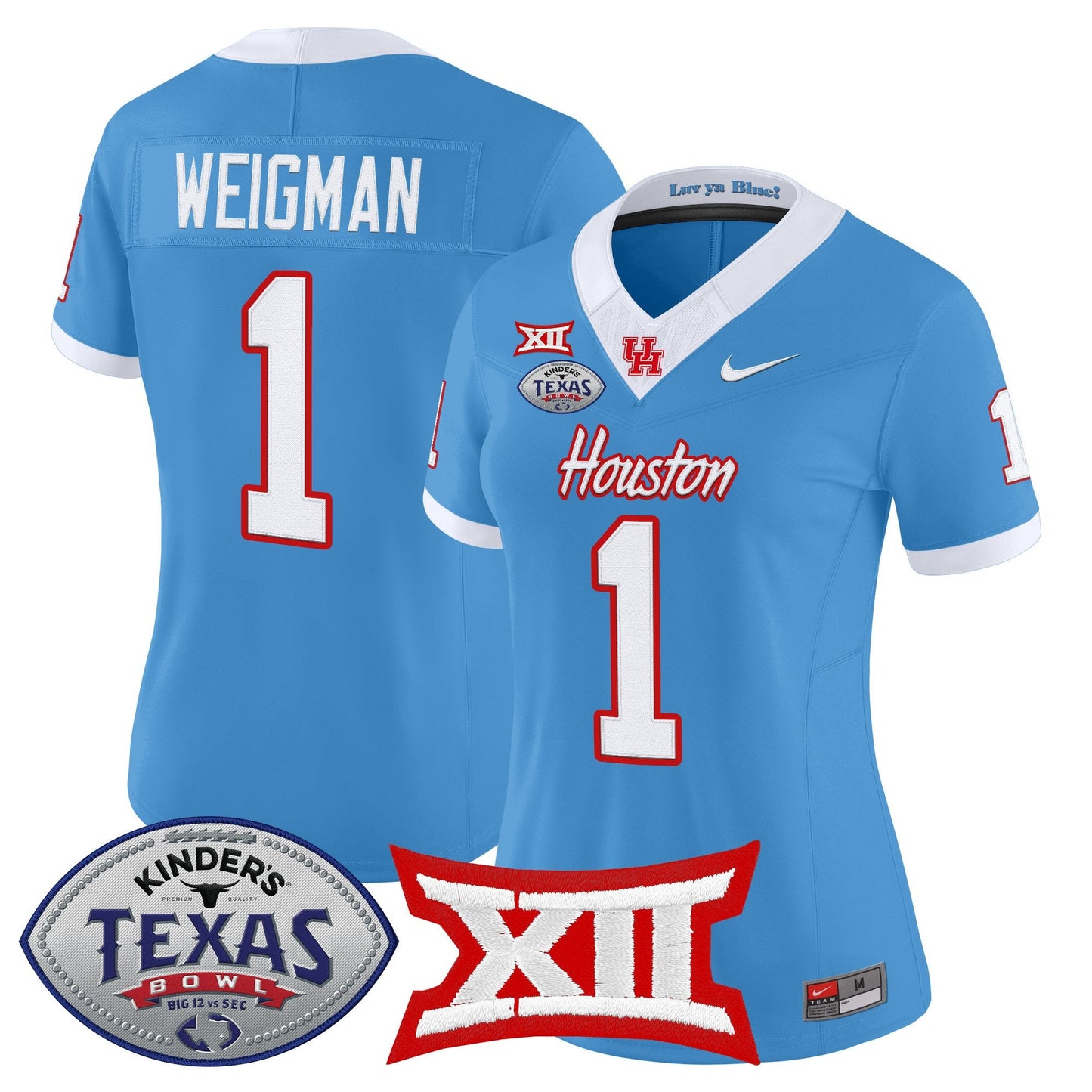 Women's Houston Cougars 2025 Texas Bowl Vapor Limited Jersey - All Stitched