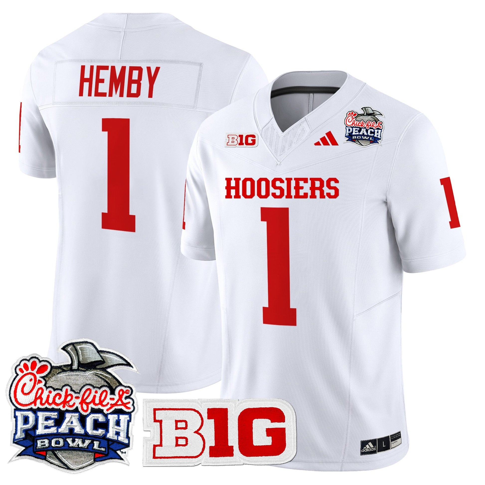 Men's Indiana Hoosiers 2026 Peach Bowl Vapor Limited Jersey - All Stitched