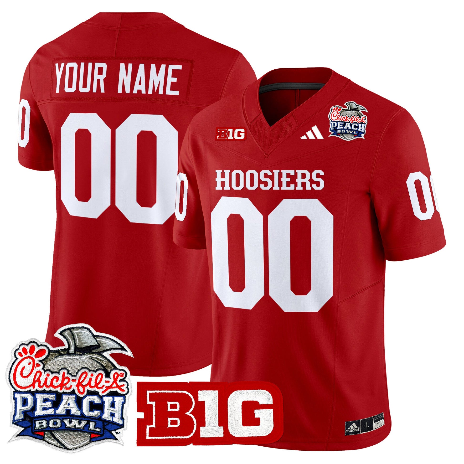 Indiana Hoosiers 2026 Peach Bowl Vapor Limited Custom Jersey - All Stitched