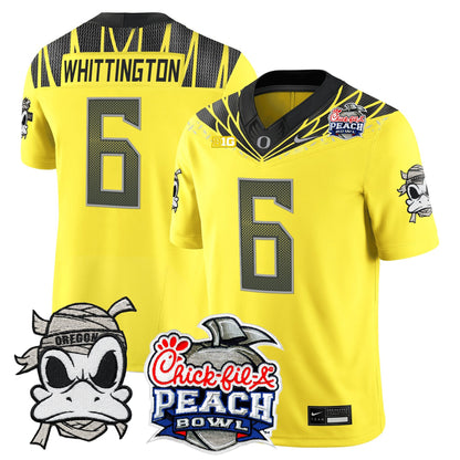 Men's Oregon Ducks "Mummy Duck" Vapor Limited Jersey - 2026 Peach Bowl Patch - All Stitched