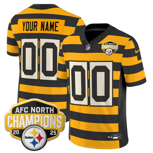Custom PIT AFC North Division Champions Vapor Limited Gold Jersey N2 - All Stitched