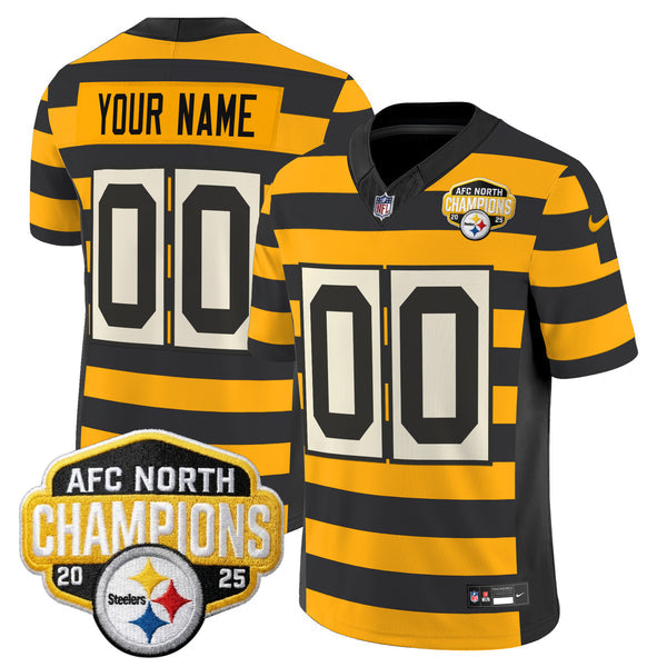 Custom PIT AFC North Division Champions Vapor Limited Jersey N1 - All Stitched
