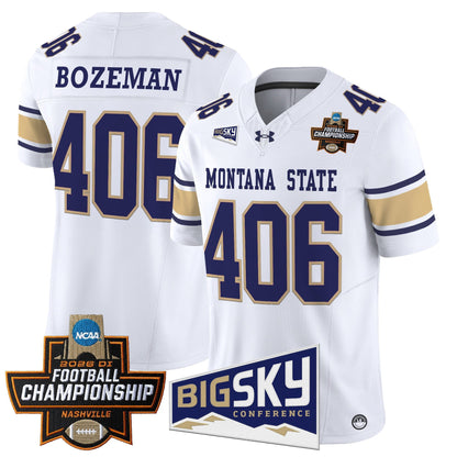 Men's Montana State Bobcats 2026 Football Championship Vapor Limited Jersey - All Stitched