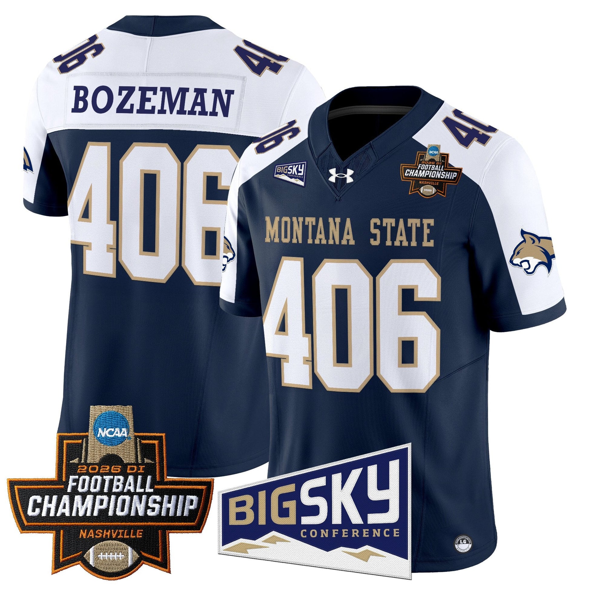 Men's Montana State Bobcats 2026 Football Championship Vapor Limited Jersey - All Stitched