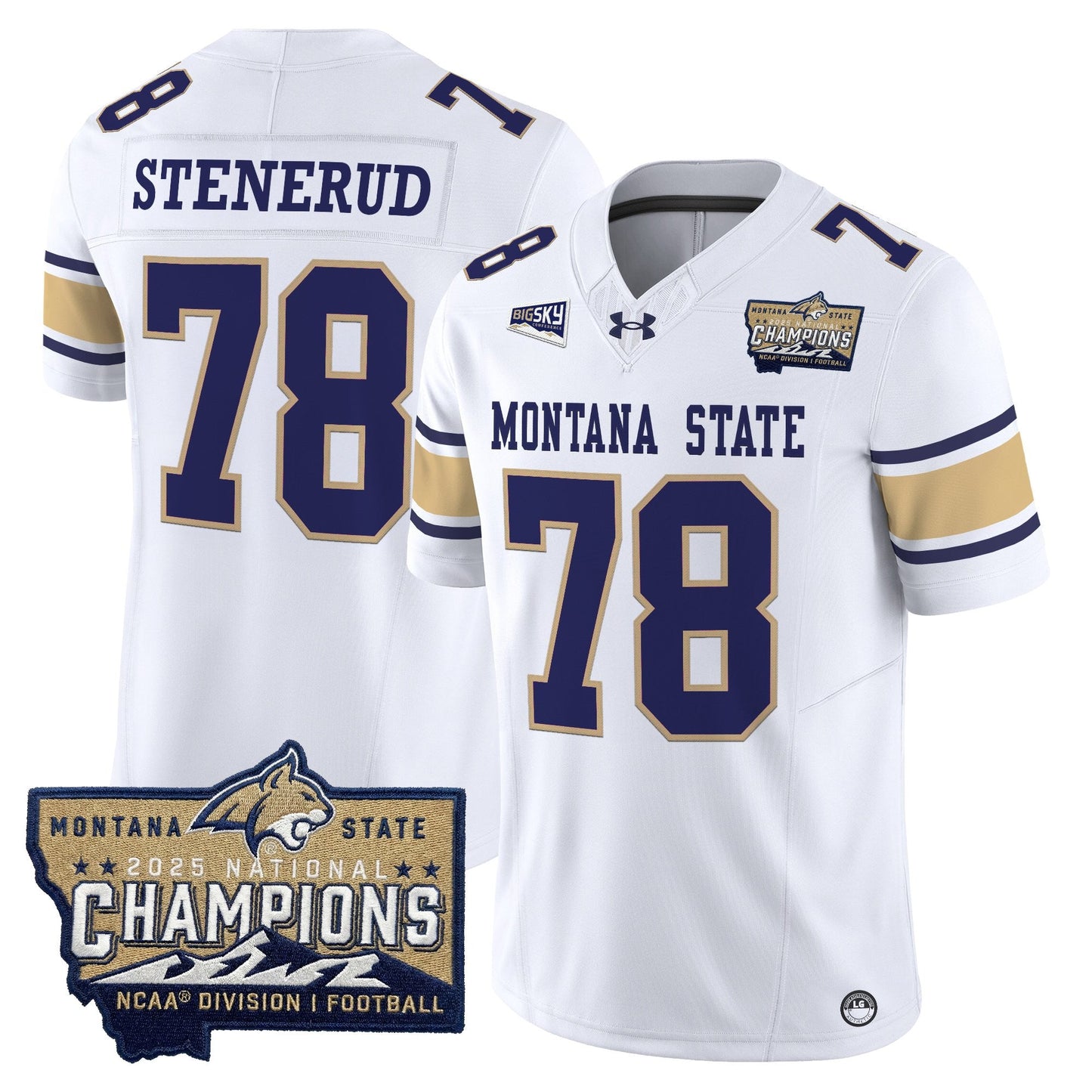 Men's Montana State Bobcats 2025 National Champions Vapor Limited Jersey - All Stitched