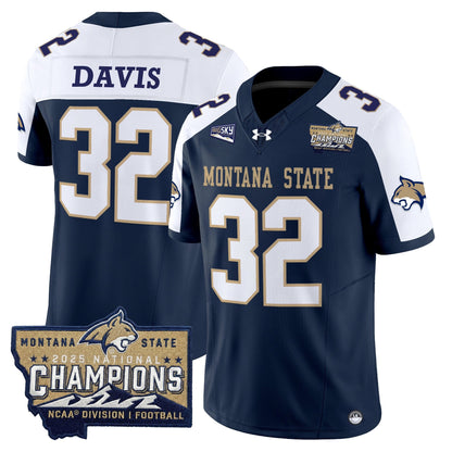 Men's Montana State Bobcats 2025 National Champions Vapor Limited Jersey - All Stitched