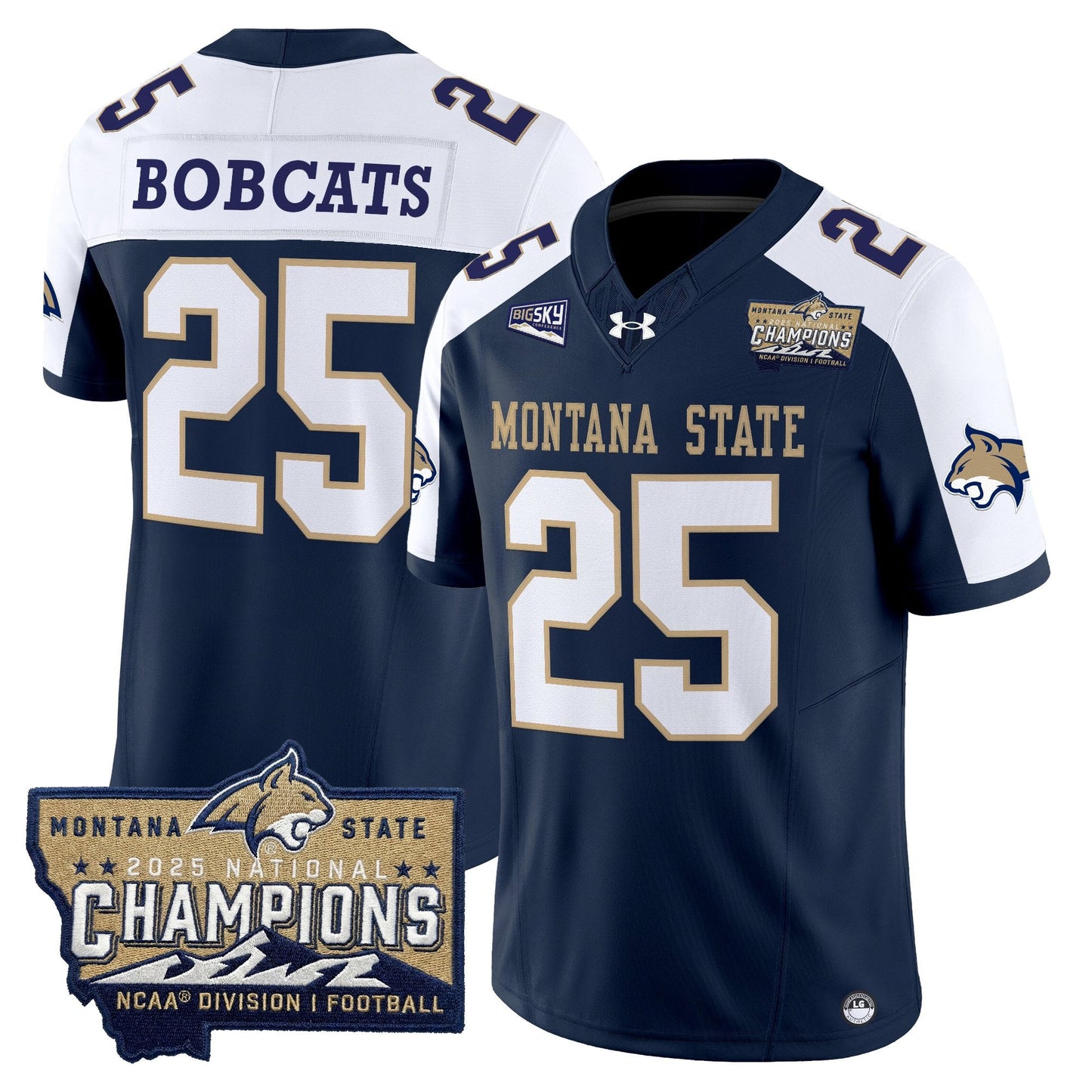 Men's Montana State Bobcats 2025 National Champions Vapor Limited Jersey - All Stitched